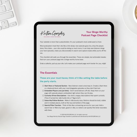 Your Binge-Worthy Podcast Page Checklist (Free Download)
